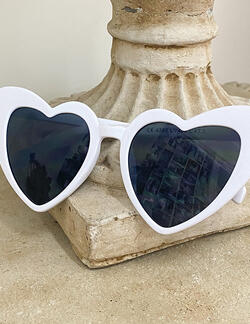 Heart Sunglasses - White